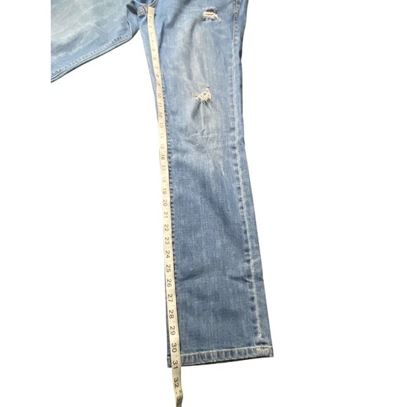 New York & Company Low Rise Slim Fit Distressed Blue Jeans Size 8 - Picture 10 of 15